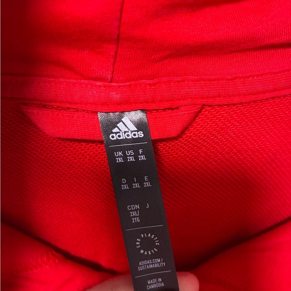 Adidas Manchester United full zip hoodie French Terry NWOT - Picture 6 of 6